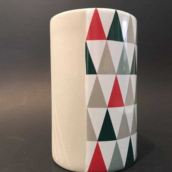 Starbucks Mug 12oz Christmas Tree Triangle Red Green Green Raw One Side 2017 - Picture 2 of 7